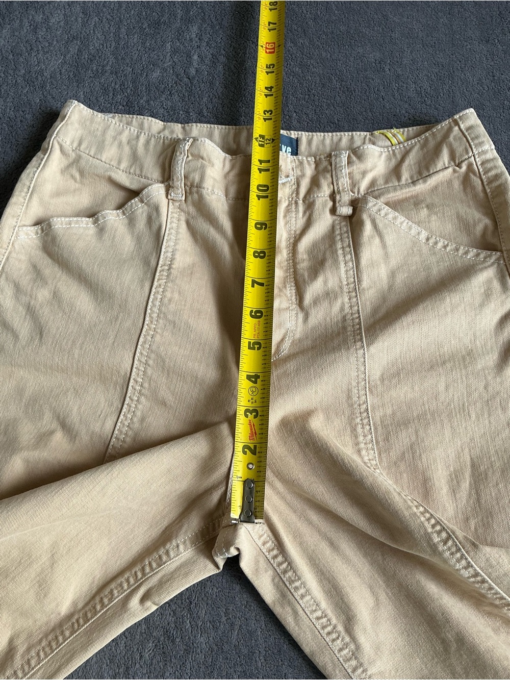 Maeve by Anthropologie Wide Leg Crop Seamed Pants Khaki Tan Size 29 - Picture 6 of 12